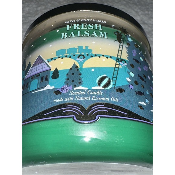 Fresh Balsam 3 Wick Candle x2 Bath & Body Works White Barn Christmas Lot Set NEW - Picture 9 of 15